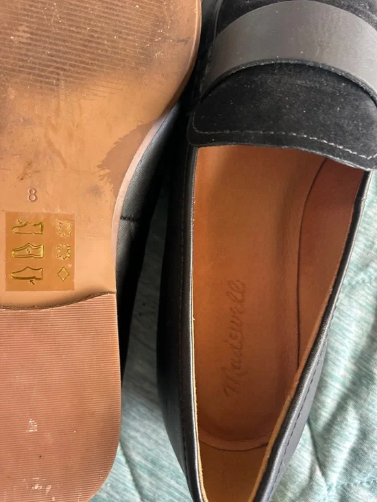 Madewell Black Leather & Suede Penny Loafers - Picture 3 of 7